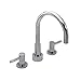 Newport Brass 3-1506/15S Satin Nickel East Linear Double Handle Roman Tub Faucet with Metal Lever Handles