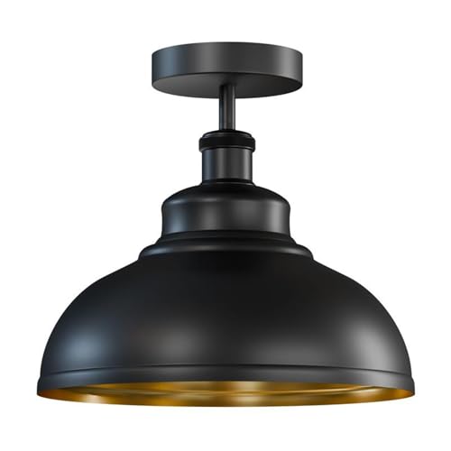 Lámpara de metal vintage LEDSone acabado cobre y negro oro para decoración exclusiva de cafeterías