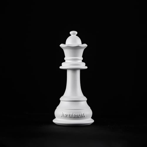 Image of Artarium Chess Pieces King & Queen Statue Sculpture for Home Decor | Office Decor | Table Decoration Set of 1 (Black & White)