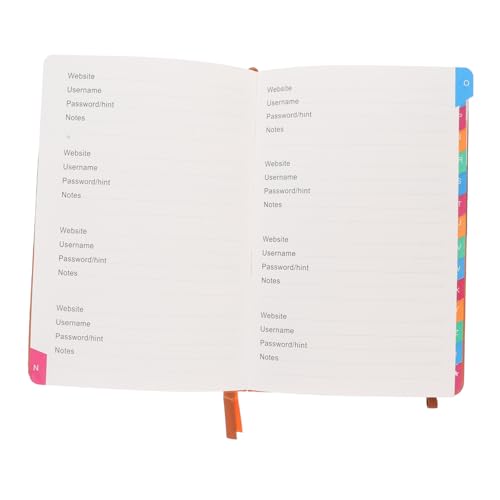 HOUDERCO 小型パスワード管理ノート 携帯便利 アルファベットタブ付き インターネットサイト記録用パスワード保存帳 効率的な情報整理と迅