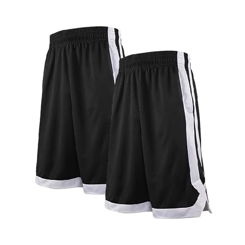 TopTie 2 Stück Herren Sport Shorts, Basketball Trainingsshorts Kurze...