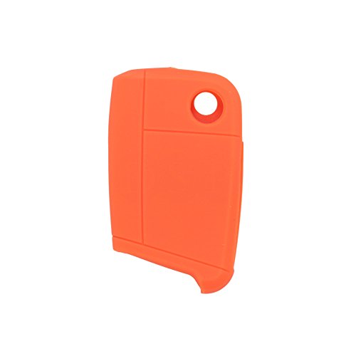 BROVACS Silicone Cover Protector Case Holder Skin Jacket Compatible with VOLKSWAGEN 3 Button Flip Remote Key Fob CV9803 Orange - Image 3