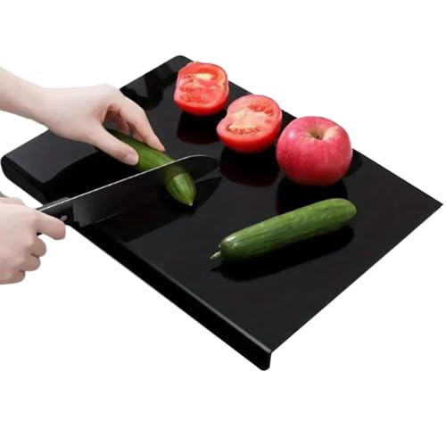 Tabla de cortar de acrílico con labio inferior | Preparación de la preparación de comidas para el apartamento en casa, alfombrilla no antideslizante, tabla de cortar con labio trasero, para el