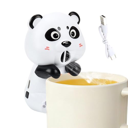 Glugahrif Ventilador Enfriador de Taza – Dispositivo portátil Panda Lindo 3 velocidades – Dispositivo de refrigeración para Leche – para restaurante verano viaje camping al aire libre festival y