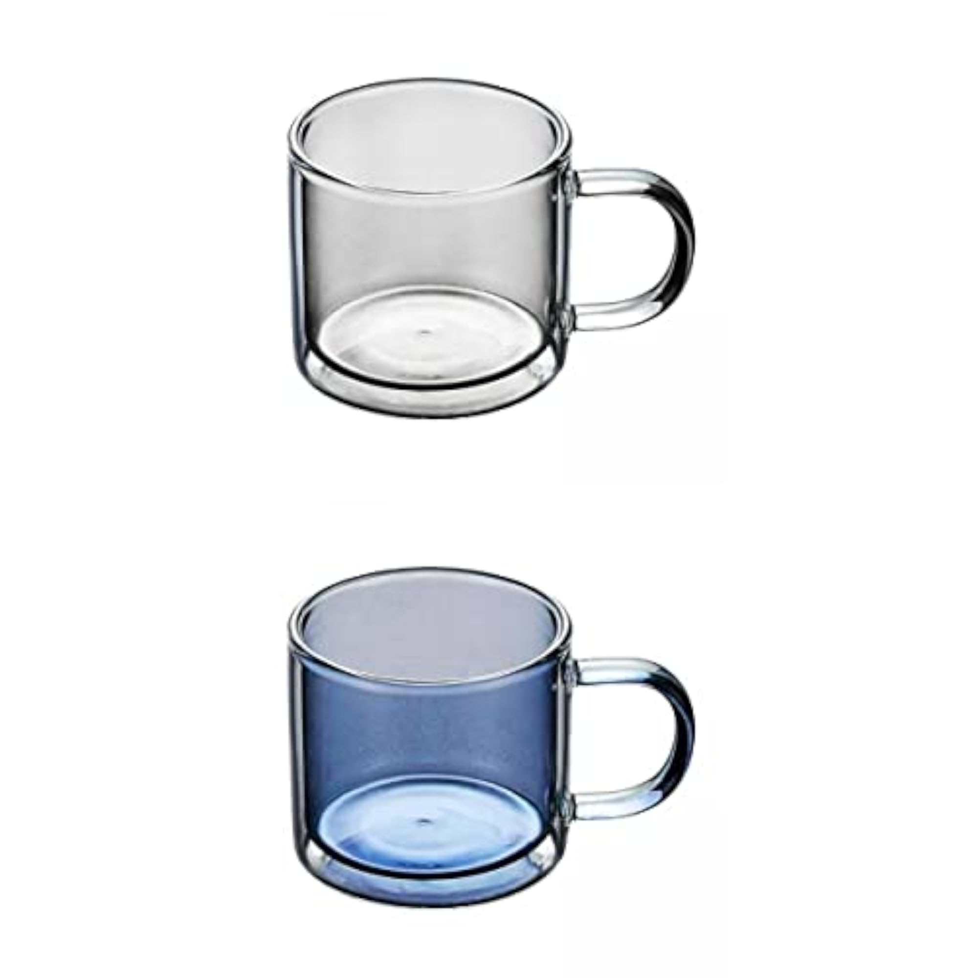 2pcs Double-Layer Glass Champagne Drinking Cups for Cafe