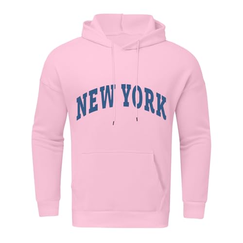 New York Sweatshirts Hoodies Men's Crew Neck Letter Graphic Hoodie Relaxed Fit Long Sleeve Pullover Tops3
