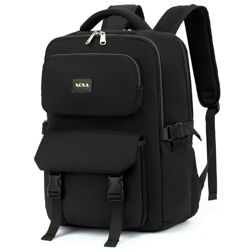 XQXA Travel Backpack For Women Men Flight Approved, Carry on Backpack Bag Luggage, Personal Item Backpack Bag, Laptop Backpack Casual Daypack for travel, work, daily life, business trips (Black)
