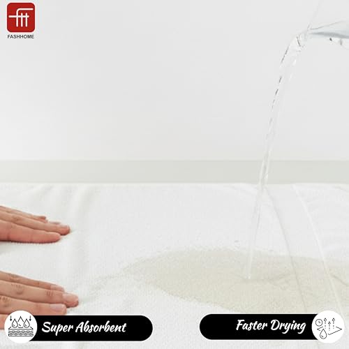 Image of Fash Home 600 GSM Combed Cotton Bath Towel 75x150 cm - Ultra Soft, Quick Dry, Highly Absorbent, Luxury Bathroom Towel, 1 Piece (White)