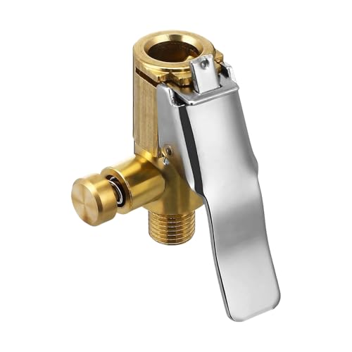 Adaptador de llenado de neumáticos, tipo de abrazadera, accesorio para bomba de aire, conexión de manguera de aire bloqueable, para bicicleta de carretera, scooter, moto al aire libre