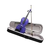 4/4 Größe Lila Massivholz Akustik Violine Set Für Anfänger Akustische Violinen(Purple)