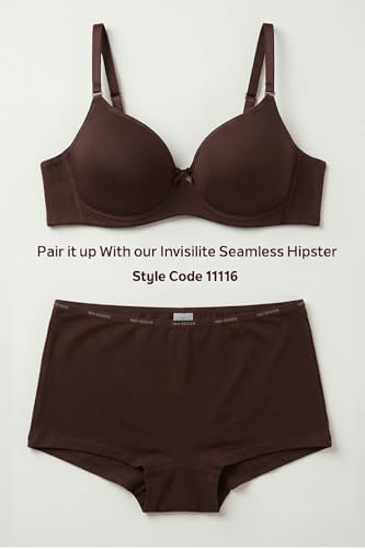 Image of Van Heusen Women's Cotton T-Shirt Bra|16 Hour Comfort|Everyday Bra|Breathable Perforated Cups|Anti Bacterial Tech|Sweat Absorbent|Padded|Wireless|Coverage|No Slip Soft Straps|Detachable Straps