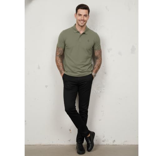 Image of SIDE UP Polo T Shirt for Man with Pocket, Polo T Shirts for Men, Summer Shirt with Collar, Half Sleeve, Cotton Blend, Light Weight, Comfotable Fit (Pack of 1) M to 3XL