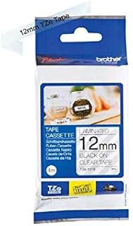 Brother TZe-131S Labelling Tape Cassette, Black on Clear, 12mm (W) x 4M (L), Laminated, Brother Genuine Supplies