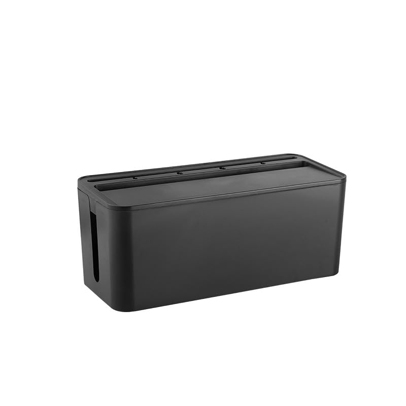 VIDISA Cable Management Box Cord Organizer can Manage Hide Plugs Wires Power Strips USB Hub Router | ‎34.5 x 13 x 12 cm | Black (B0D549G5PS) Amazon Price History, Amazon Price Tracker