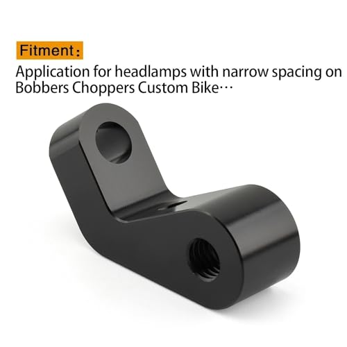 Soporte de faro extendido de moto negro compatible con Harley Softail 3