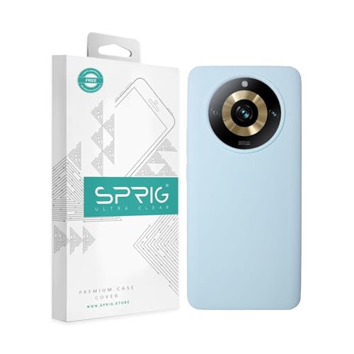 Image of SPRIG Compatible with Realme 11 Pro Premium SilkTone (Liquid Silicone) Back Cover Drop Tested Shock Proof Mobile Case for Men, Women, Boys and Girls with Camera Protection (Light Blue)
