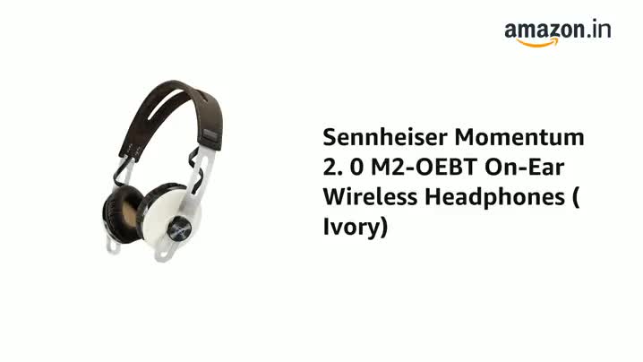 Sennheiser Momentum 2.0 M2-OEBT Wireless On Ear Headphone with Mic (Ivory)  : Amazon.in: Electronics