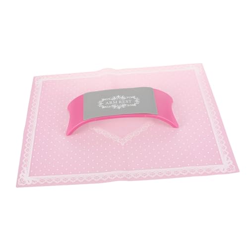 NOLITOY 2個 マニキュアハンドピローハンドパッド 手枕 ハンドレスト枕 ネイルアームレスト デスクアームレスト マニキュアの手 爪用ハンドレスト ハンドレストホルダー プラスチック ピンク