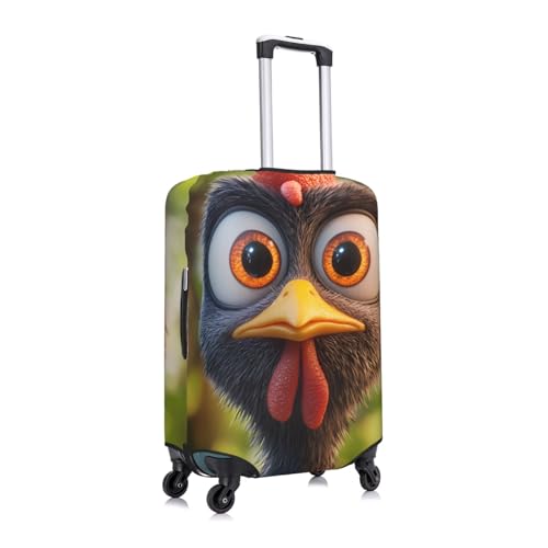 Funny Rooster Elastic Travel Luggage Cover, Washable Spandex Suitcase Protector, Anti-Scratch Fits 18-32 Inch3