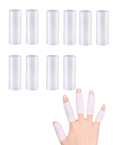 10 Pcs Finger Sleeves Protectors Silicone Protectors Covers Cushions and Protects Gel Rubber Finger Shields Provide Relief