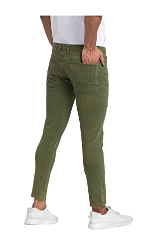 Image of Spykar Men's Mid Rise Slim Trousers