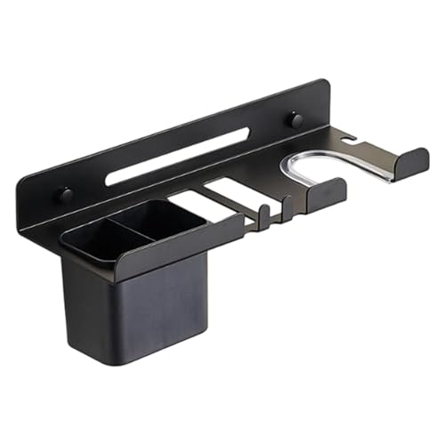 Organizador de herramientas para el cabello, soporte para secador de pelo de acero al carbono, soporte para alisador, antideslizante, impermeable, organizador de accesorios de herramientas de peinado