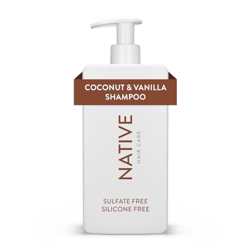 Native Shampoo für Frauen & Männer - ohne künstliche Duftstoffe oder Mineralöle - Kokosnuss- & Vanille-Duft - feuchtigkeitsspendendes Shampoo - gibt dem Haar sanften, gesunden Glanz - 1 x 487 ml