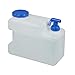 Produktbild Relaxdays Wasserkanister mit Hahn, Weithals Schraubdeckel, Trinkwasserkanister Camping, 12L, Kunststoff, BPA-frei, weiß