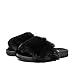 QUEEN HELENA Pantofole con Pelliccia Ciabatte con Pelo Morbide Pelose Donna Nero 35 EU
