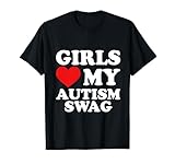 Girls Love My Autism Swag Funny Autistic Boy Gifts Awareness T-Shirt