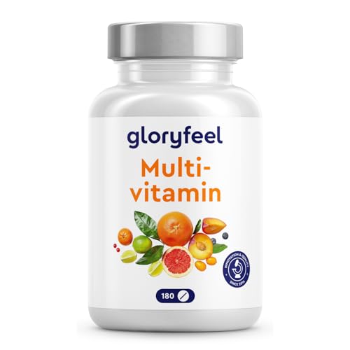 Multivitamin Tablets for Men & Women - 180 High Strength Multivitamins & Minerals Tablets - A-Z Multi Vitamins Supplements - Made in Germany