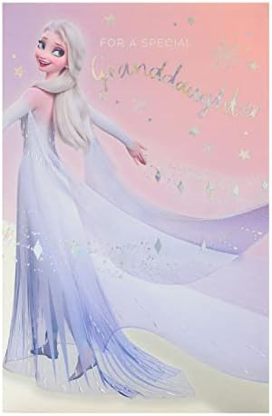 Granddaughter Birthday Card - Disney Birthday Card for Her - Frozen Birthday Card For Lovely Granddaughter - Elsa