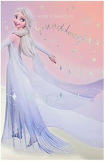 Granddaughter Birthday Card - Disney Birthday Card for Her - Frozen Birthday Card For Lovely Granddaughter - Elsa