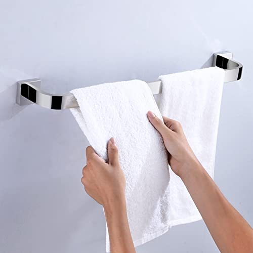 Rack de serviette murale acier inoxydable argent poli LWX 50cm - 2