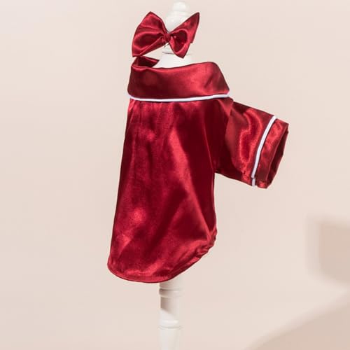 Disfraz cachorro pijamas elegantes satinados con lazo XL miniatura 6