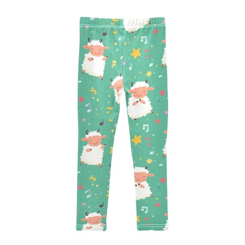 Fun Sheep Girls Leggings,Workout Leggings for Girls Toddler Athletic Legging Size for 3-10T2
