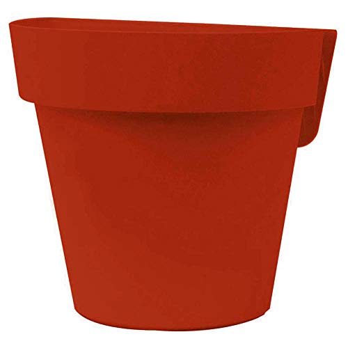 Euro3plast Up Hängetopf Farbe Rot 25 cm lang Geländertopf