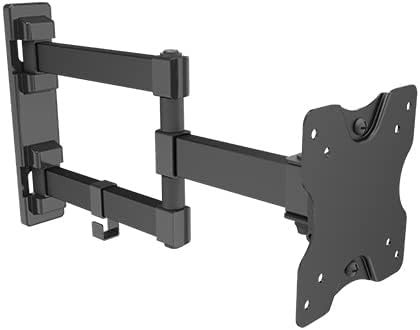 Gadget Wagon 14-27 inches Corner Swivel Extendable Arm Rotate and Swivel Monitor and TV Wall Mount Bracket (180 Degrees Motion)