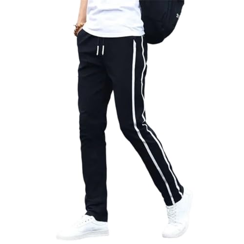 Men Long Casual Pants Slim Fit Baggy Streetwear Stylish Cotton Wide Pocket Trousers - Main Image