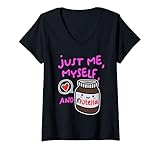 Womens Just Me Myself And Nutella Apparel V-Neck T-Shirt