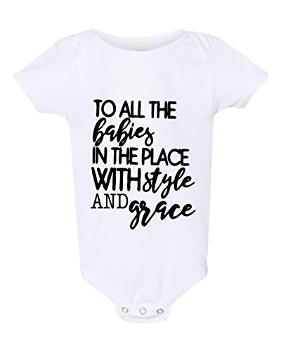 Image of Freedomtees To All The Babies Funny Baby Gift Rap Lyrics Style and Grace Unisex Bodysuit shirt Gangster Baby