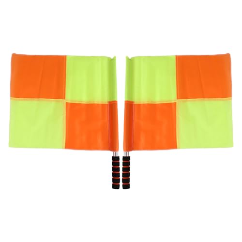 Bandera De Árbitro Deportivo - Juego De 2 Banderas De Árbitro Para Partidos,Material Resistente A La Intemperie Y Alta Visibilidad Para Esquinas De Fútbol En Partidos En Interiores Y Competiciones Esc