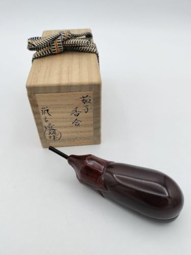 茶道具 香合 茄子 木製 茶道具 香合 茄子 木製 M989 香合 『木製