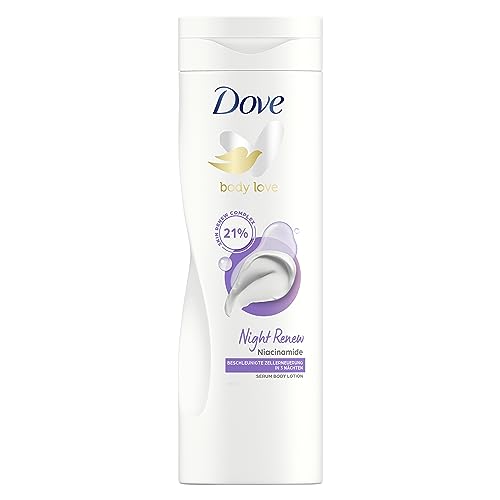 Dove Body Love Serum Body Lotion Night Renew Cuidado de la piel y el cuerpo con 21% Skin Renew Complex 400 ml