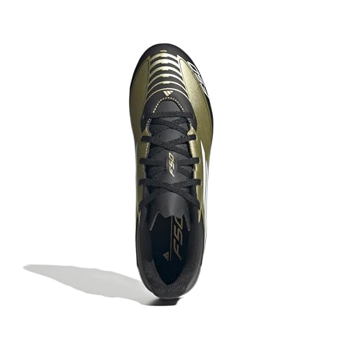 adidas Adidas Unisex-Adult F50 Club Messi Flexible Ground, Gold Metallic/White/Black, 10.5