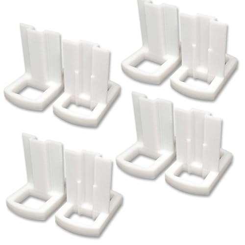 Lot de 8 Guides en T de Porte Coulissante de placard - Renforcé - Compatible Form/Optimum et autres enseignes - Fabriqué en France