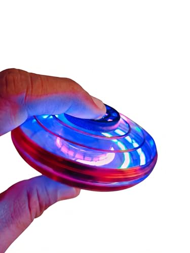 Image of Mini Flying Toys Spinner for Kids - LED UFO Boomerang Toy | Hand Controlled Flying Ball, Rechargeable Light Flying Spinner Ball, Toy Drone Indoor Outdoor Flying Toys (Blue)
