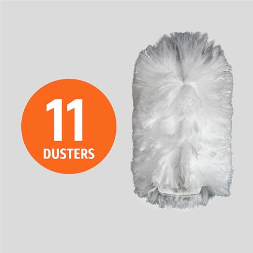 Image of Amazon Basics 360 Heavy Duty Duster Refills, Picks up and Traps 2X More Allergens, 11 Count, Pack of 1