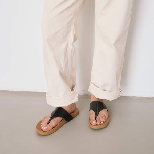 Image of The Sak Everly Slide Sandal - Women's Flat Fashion Slides with Soft Cushion Sole - Beach Slip On Sandals For Everyday