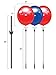 Balloon Bobber - Weatherproof Reusable Balloon Triple Cluster Pole Kit - Helium Free Plastic Outdoor Balloons